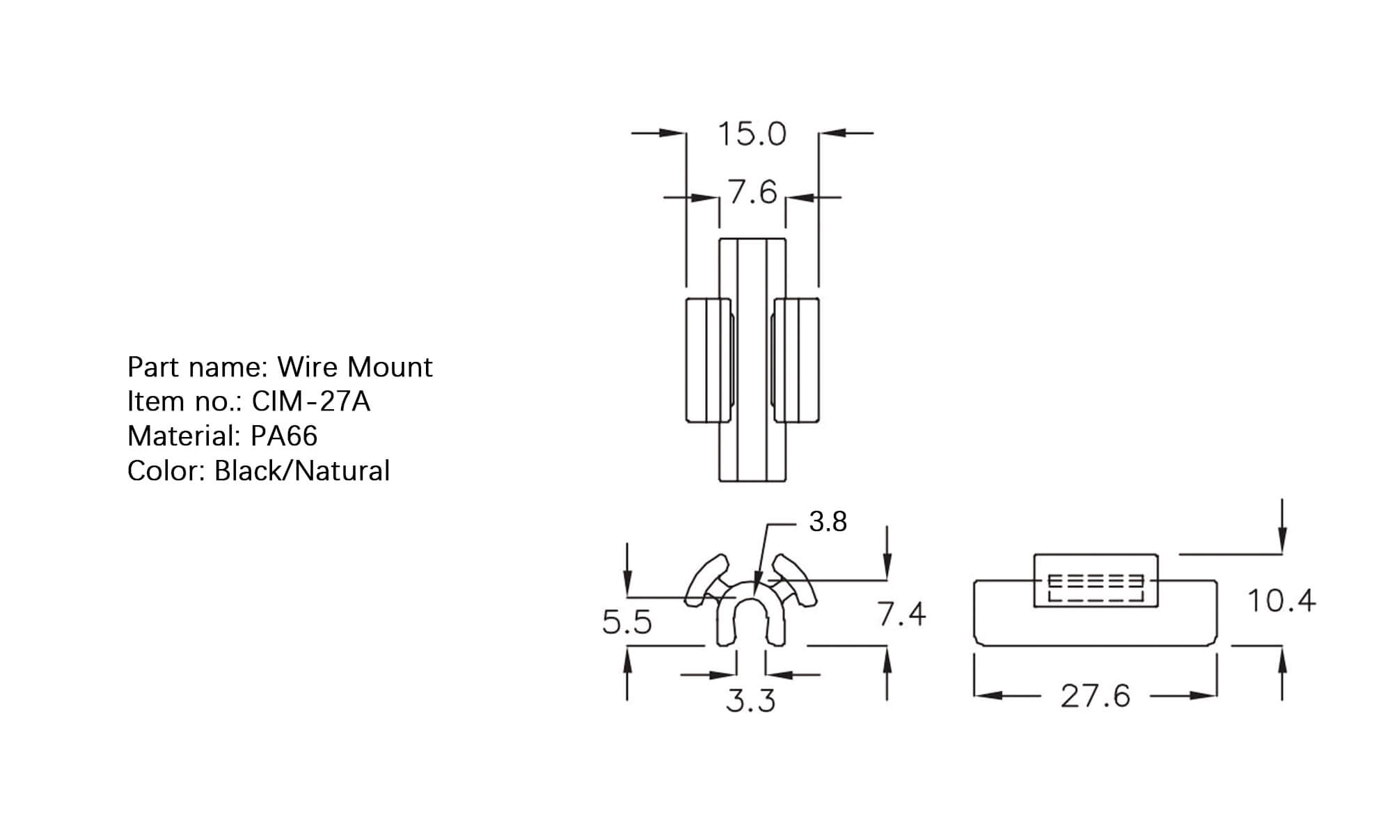 Plastic Wire Mount CIM-27A